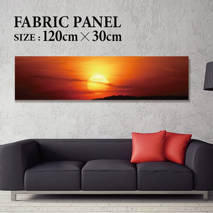 Rakuten - ファブリックパネル 120x30cm 飾るだけでお洒落に！ アートパネル ヤシ 部屋 インテリア アート パネル ボード 雑貨 フレーム 人気 壁掛け サーフ DIY インテリア オシャレ ソファー ウォール 北欧 壁紙 空 サーフィン 雲 青空 綺麗 青 水色 海 うみ