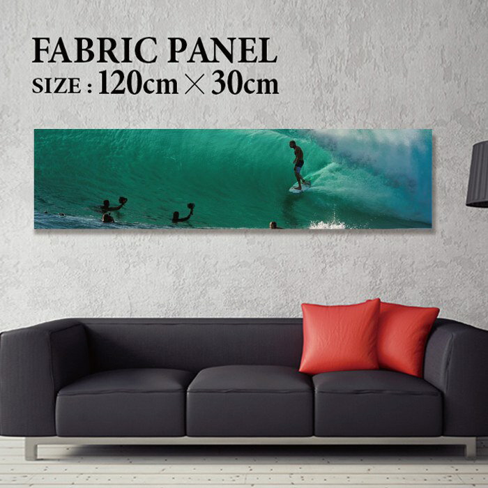 乐天商城 - ファブリックパネル 120x30cm 飾るだけでお洒落に！ アートパネル ヤシ 部屋 インテリア アート パネル ボード 雑貨 フレーム 人気 壁掛け サーフ DIY インテリア オシャレ ソファー ウォール 北欧 壁紙 空 サーフィン 雲 青空 綺麗 青 水色 海 うみ