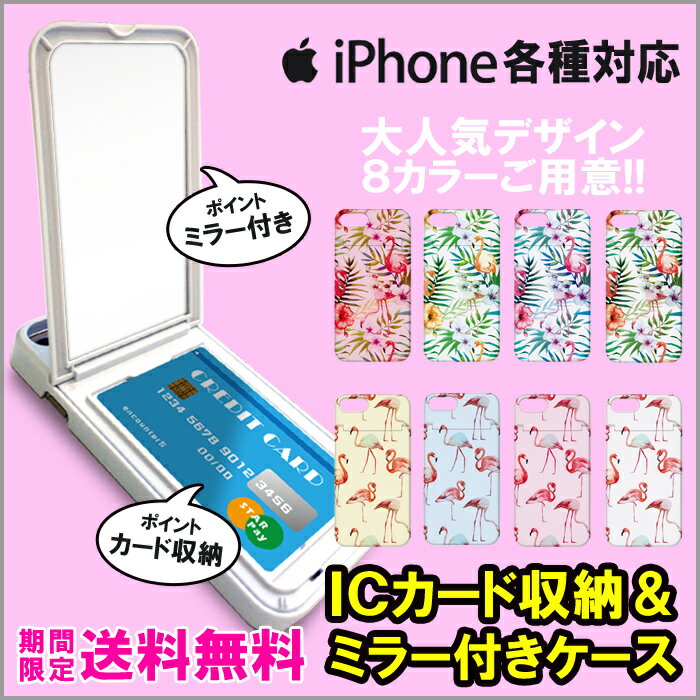 ミラー付き DM便 送料無料 ミラー付き スマホケース iPhone8 ケース iPhone7 iPhon...