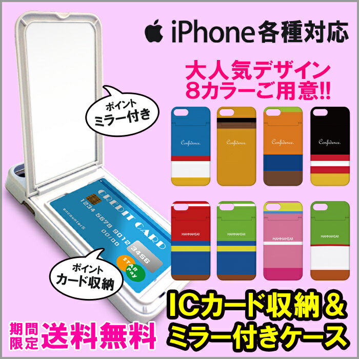 ミラー付き Dm便 送料無料 ミラー付き スマホケース Iphone8 ケース Iphone7 Iphonex ハードケース 鏡付き スマホケース アイフォンxケース Iphone7ケース Iphone8ケース Iphonexケース キャラクター パロディー パロディ おもしろ おもしろい ストライプ スマホケース