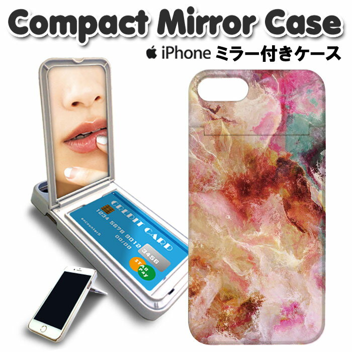 ミラー付き DM便：送料無料 ミラー付き スマホケース iPhone8 ケース iPhone7 iPho...