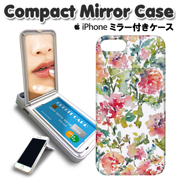 ミラー付き ミラー付き スマホケース iPhone8 ケース iPhone7 iPhoneX ハードケー...