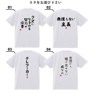 tシャツ ネタtシャツ tee おもしろtシャツ おもしろ雑貨 漢字 文字 メッセージtシャツ ネタtシャツ 文字tシャツ パロディTシャツ ふざけtシャツグッズ メンズ レディース 名言 格言 語録 パロディ プレゼント ギフト 名言 半袖 S M L XL ティーシャツ