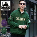 【送料無料】◆XLARGE(エクストララージ) HALF ZIP PULLOVER SWEAT◆ジップ ハーフジップ スウェット トレーナー メンズ 長袖 おしゃれ ブランド スウェットトレーナー トップス メンズファッション ストリート ロゴ ブラック ゆったり 冬 冬服 春 春服