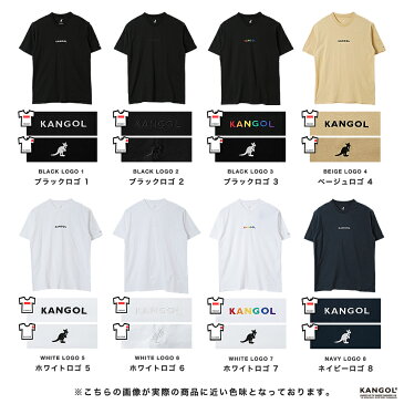 ◆KANGOL (カンゴール) 刺繍ロゴTシャツ◆Tシャツ クルーネック 夏服 メンズ ブランド 半袖 無地 カットソー 半袖Tシャツ おしゃれ ティーシャツ サーフ系 メンズファッション ペア カップル ペアルック お揃い 白 黒 夏服