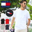 ֢TOMMY HILFIGER(ȥߡ ҥե)Basic Cotton Core Flag֥ T ݥ  ǥ åץ 롼ͥå Ⱦµ T  롼०  ȥåץ    ֥å ۥ磻 졼 ͥӡ 礭 S-XXLפ򸫤