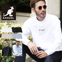 【送料無料】カンゴール ロンT メンズ ブランド◆KANGOL クルーネックロンT◆長袖Tシャツ クルーネック ロングtシャツ 春服 秋服 無地 カットソー 長袖 おしゃれ ティーシャツ サーフ系 ペアルック 白 黒