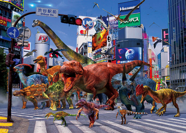 ジグソーパズル BEV-66-223 Dinosaur in Shibuya(服部 雅人) 600ピース ビバリー パズル Puzzle ギフト 誕生日 プレゼント 誕生日プレゼント