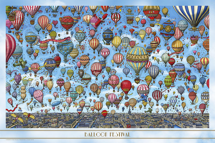 ジグソーパズル 気球の空 1000ピース カミガキヒロフミ YAM-10-1359 やのまん パズル Puzzle ギフト 誕生日 プレゼント