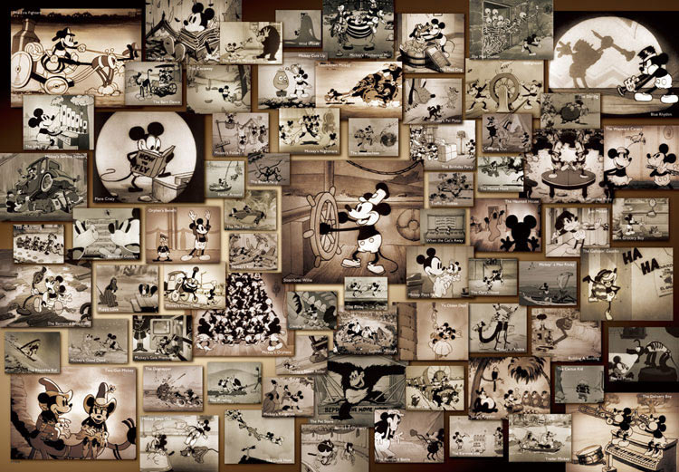 ジグソーパズル ミッキーマウス モノクロ映画コレクション 1000ピース ディズニー TEN-D1000-398 テンヨー 【あす楽】