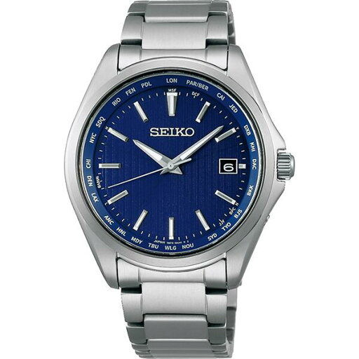 セイコー 腕時計 電波ソーラー メンズ チタン ワールドタイム 時計 SBTM289 日本製 SEIKO ブルー セイコー 腕時計 電波ソーラー メンズ チタン ワールドタイム 時計 SBTM289 日本製 SEIKO ブルー