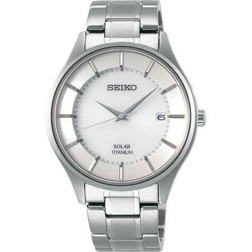 セイコー 日本製 ソーラー メンズ 腕時計 チタン SBPX101 SEIKO シルバー 時計