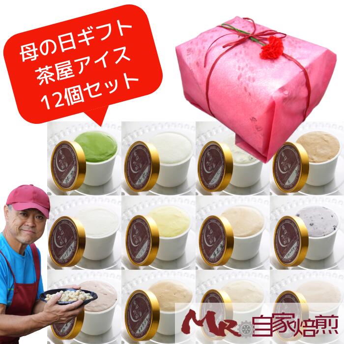 【種類おまかせ12個】母の日 プレゼント 自家製 アイスクリーム カーネーション ラッピング 120ml 12個 ギフト セット