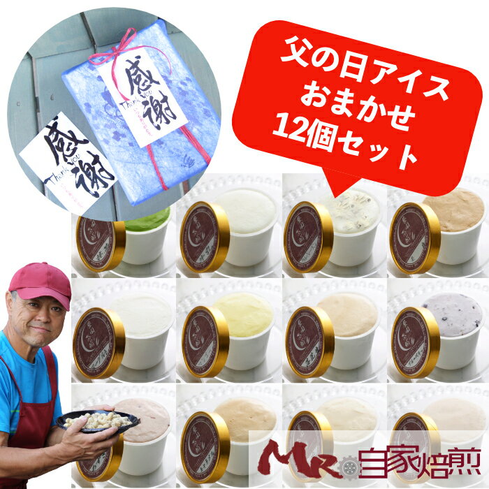 楽天Mr．自家焙煎【種類おまかせ 12個】父の日 ギフト 自家製 アイスクリーム 120ml セット 贈り物 プレゼント 美味しい スイーツ クーラーバッグ ラッピング