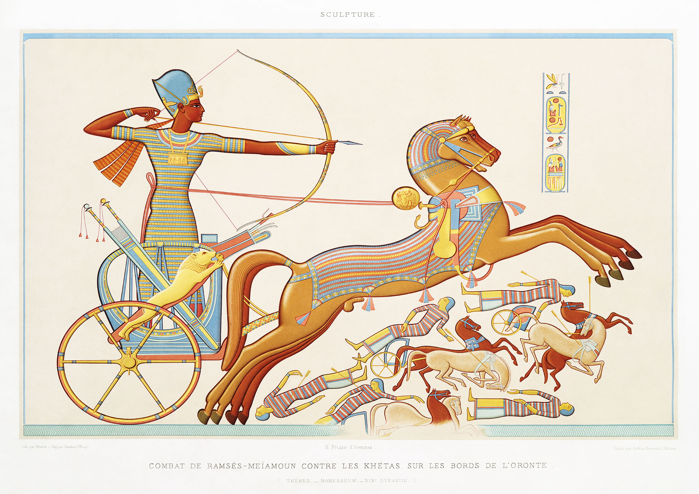 古代エジプト壁画　A3(297mm×420mm）アートポスター 日本製 絵画 インテリア 壁紙