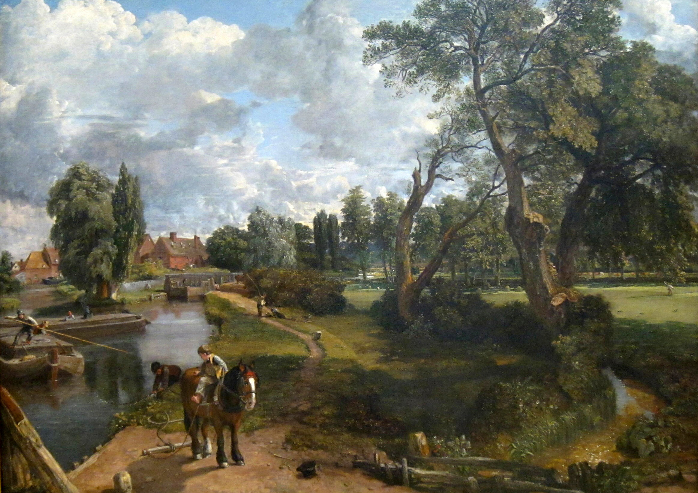 コンスタブル　フラットフォードの製粉所　A1(594mm×841mm）アートポスター 日本製 絵画 インテリア 壁紙