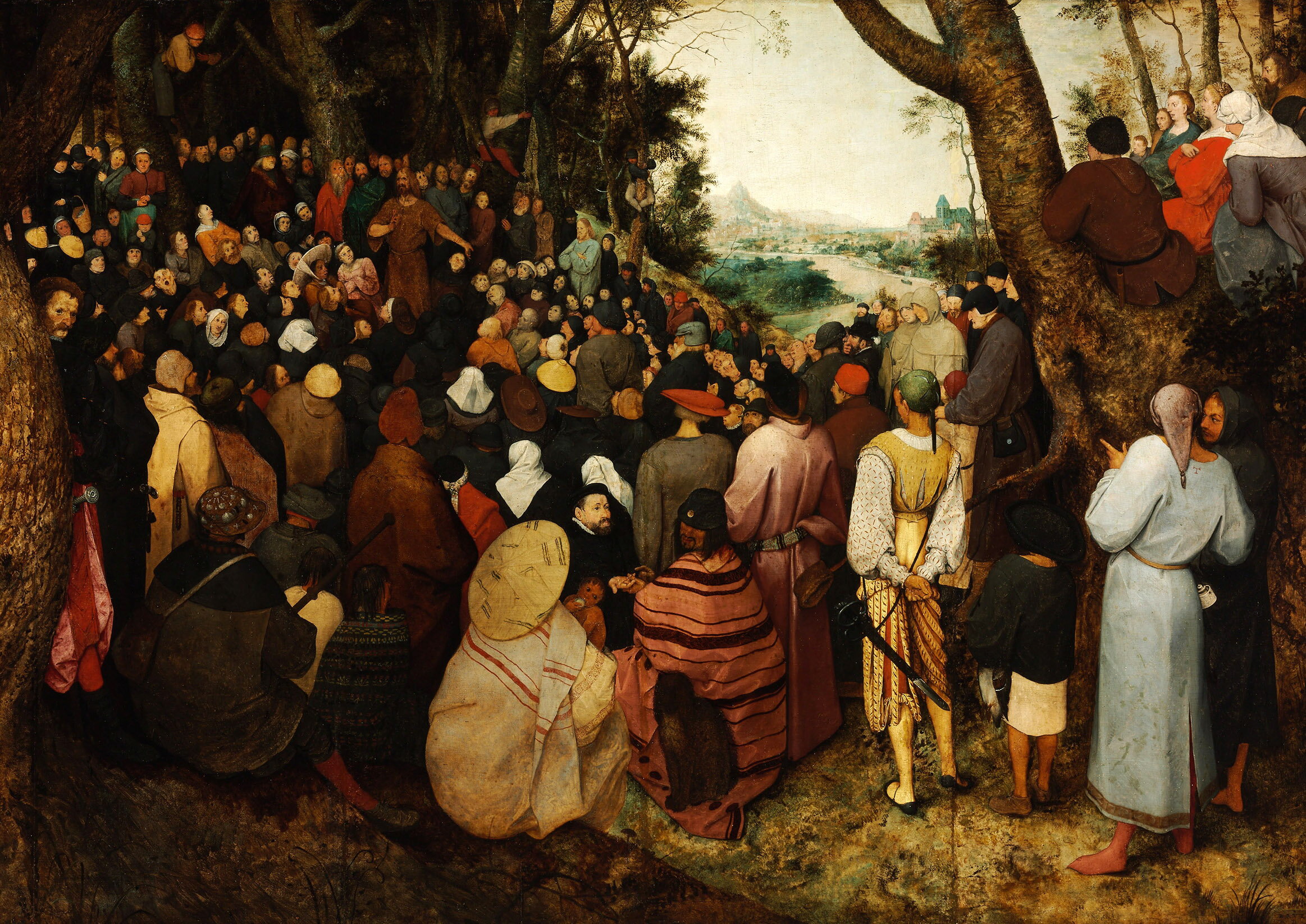 ブリューゲル　「洗礼者ヨハネの説教」 A2(420mm×594mm）アートポスター 日本製 絵画 インテリア 壁紙