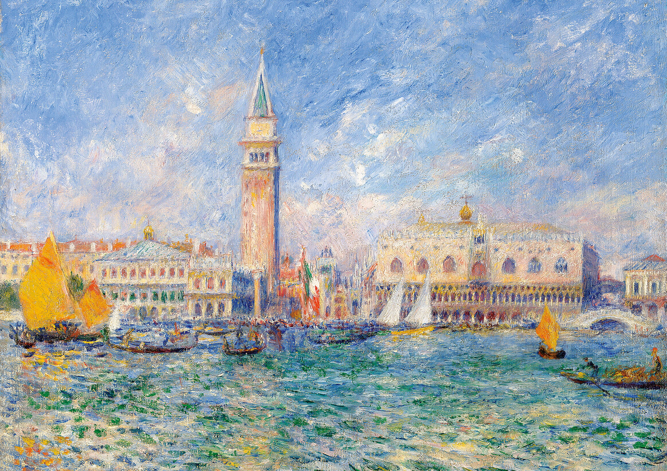 ルノワール　ヴェネツィアのパラッツォ・ドゥッカーレ　A2(420mm×594mm）アートポスター 日本製 絵画 インテリア 壁紙