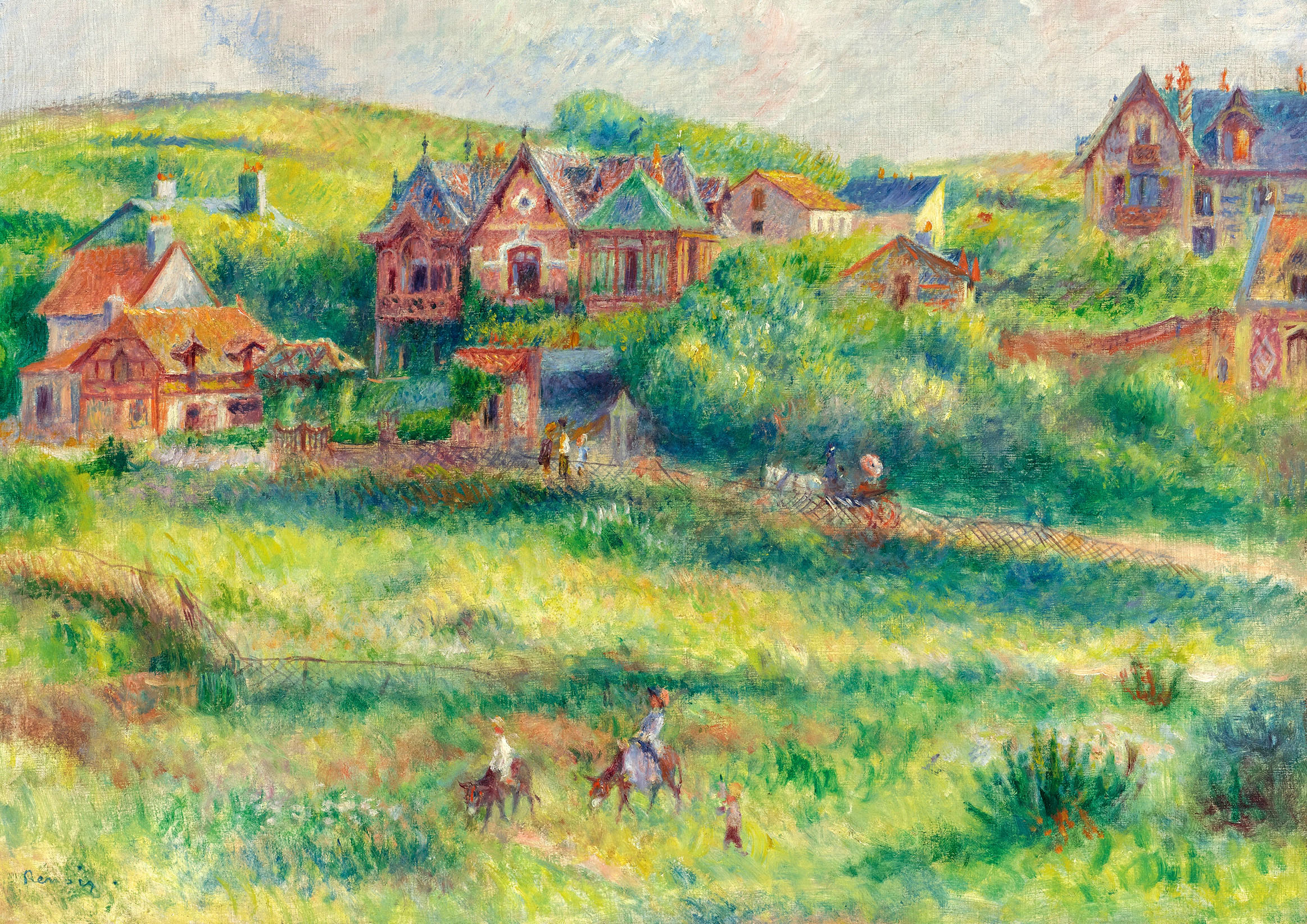 ルノワール　プールヴィルのブランシュ・ピエルソンの別荘　A1(594mm×841mm）アートポスター 日本製 絵..