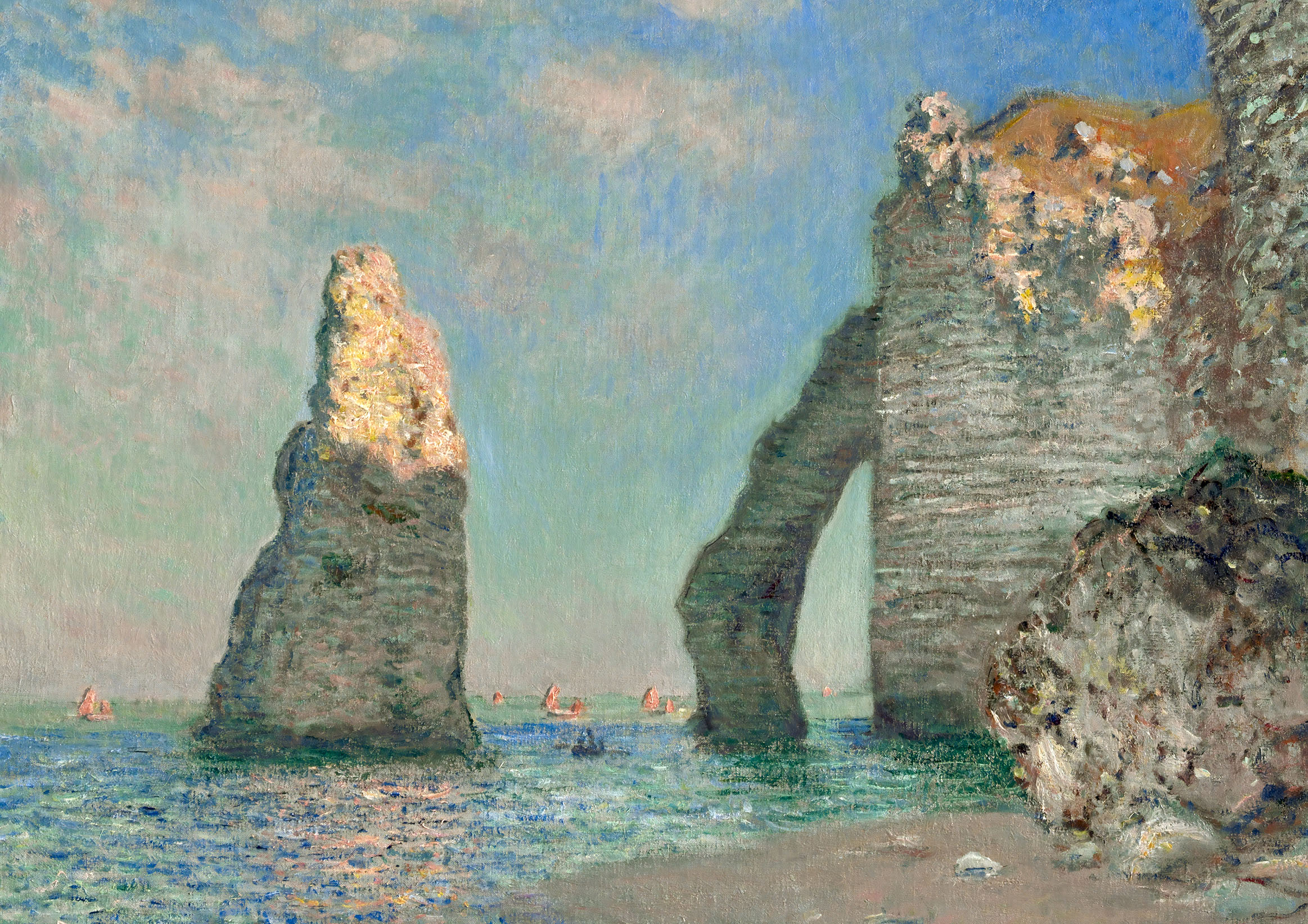 モネ エトルタの断崖 A1(594mm×841mm）アートポスター 日本製 絵画 インテリア 壁紙