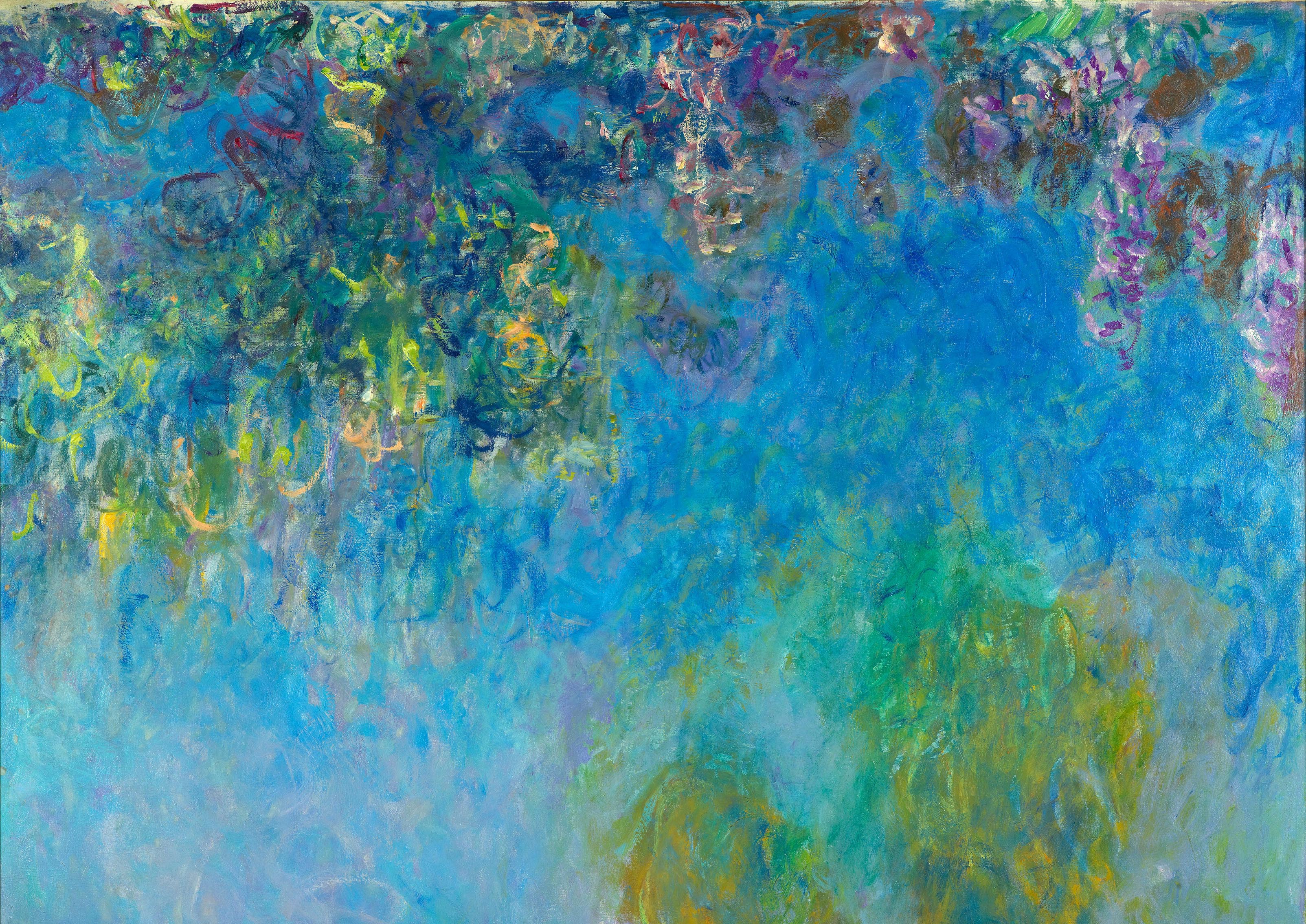 モネ　藤　A1(594mm×841mm）アートポスター 日本製 絵画 インテリア 壁紙