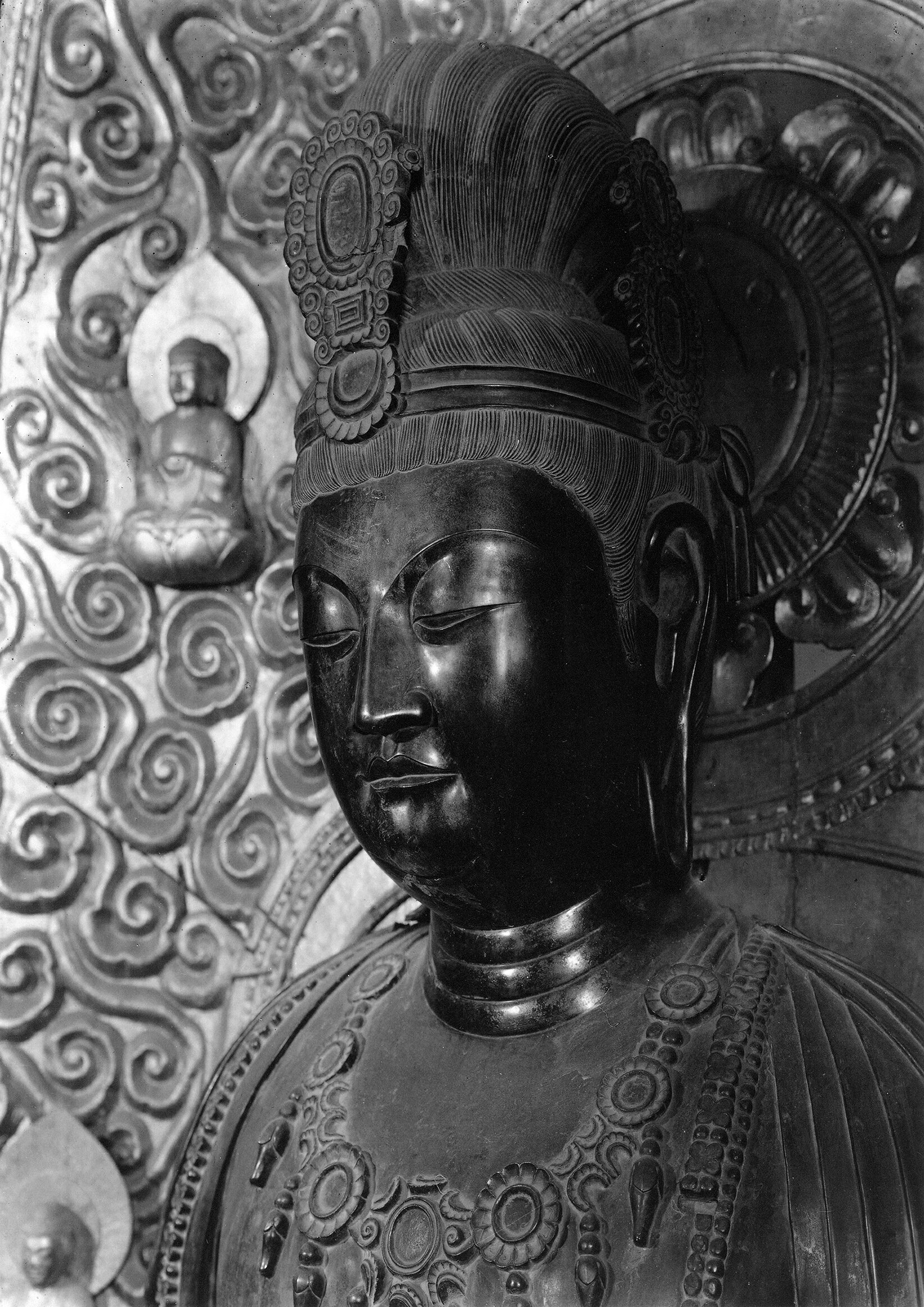 Posters （Art） - 国宝　薬師三尊像_月光菩薩　薬師寺　A3(297mm×420mm）仏像 写真 アートポスター 日本製 絵画 インテリア 壁紙