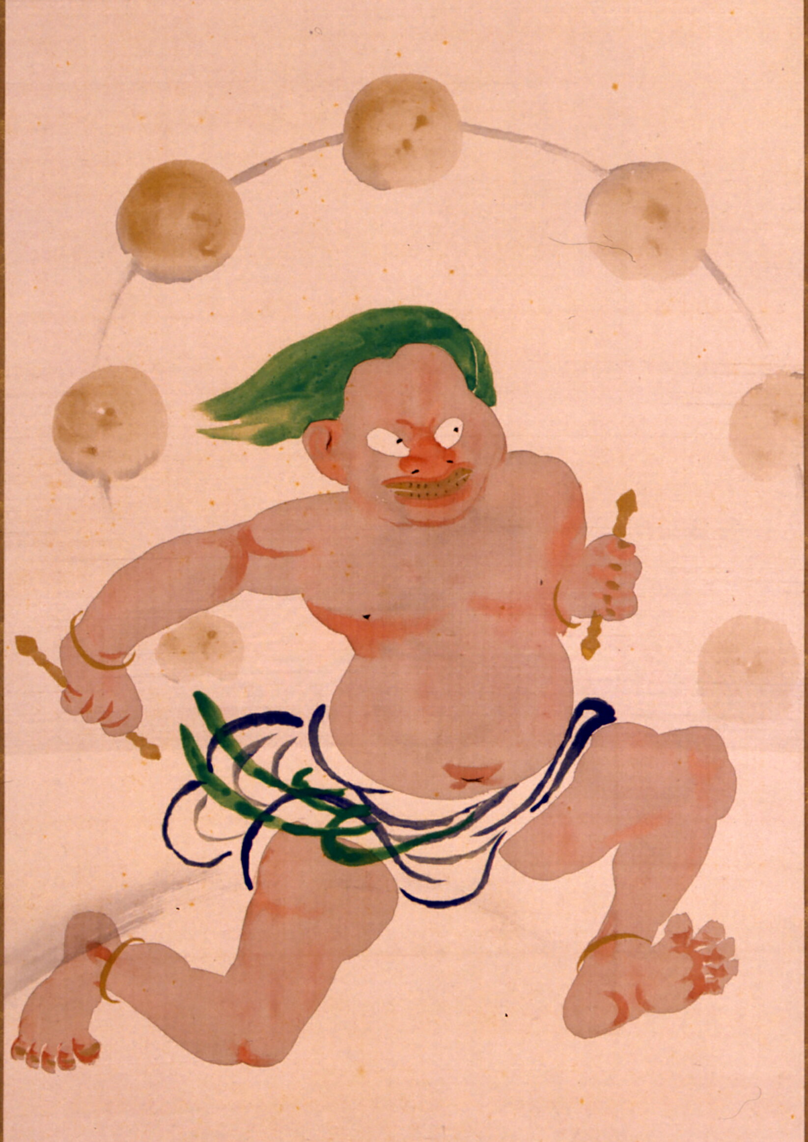 Posters （Art） - 今村紫紅　風神雷神図　A1(594mm×841mm）アートポスター 日本製 絵画 インテリア 壁紙