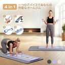 ホームジム用自動リバウンド付き折りたたみ式腹筋マシン 膝パッド付きコア&腹筋筋力トレーニング器具 腹筋コアトレーナー&プッシュアップボード
