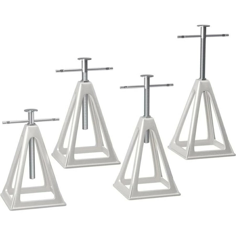 スタビライザー ジャック 4 パック 追加のネジナット付き RV トレーラー キャンピングカー用 アルミニウム ジャック スタンド シングルサポート 6000 ポン