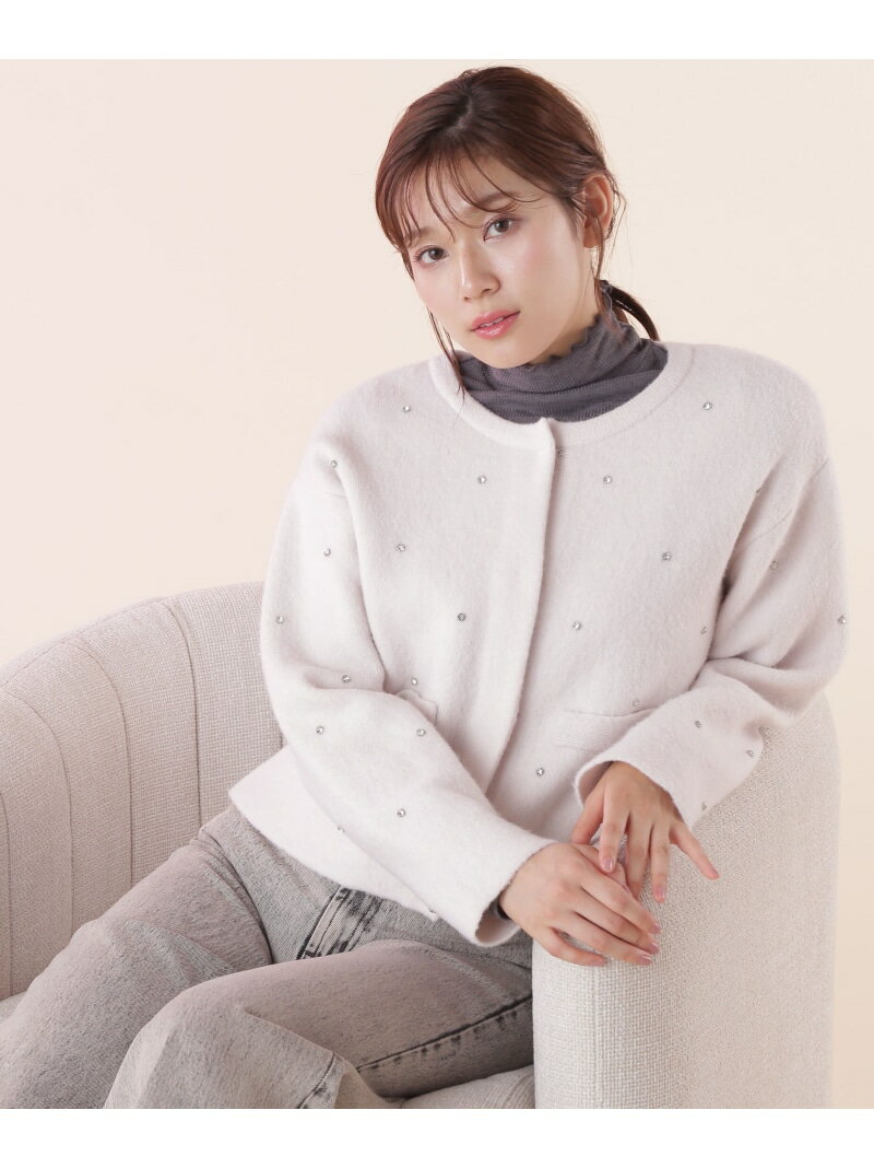 ◆パール&ビジュートッピングコーディガン JILL by JILL STUART ジル バイ ジル スチュアート トップス ニット ピンク ブラック ホワイト【送料無料】[Rakuten Fashion]のサムネイル