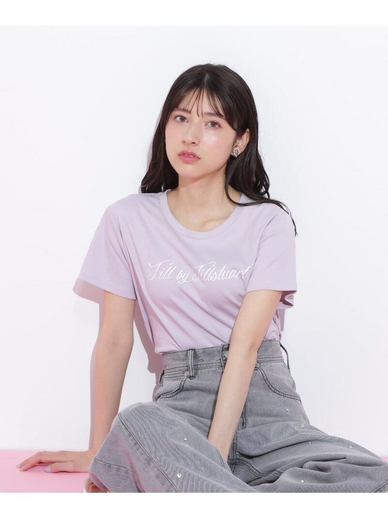 レタリングロゴTシャツ JILL by JILL STUART ジル バイ ジル スチュアート トップス カットソー・Tシャツ ホワイト ブラック パープル ピンク【送料無料】[Rakuten Fashion]のサムネイル