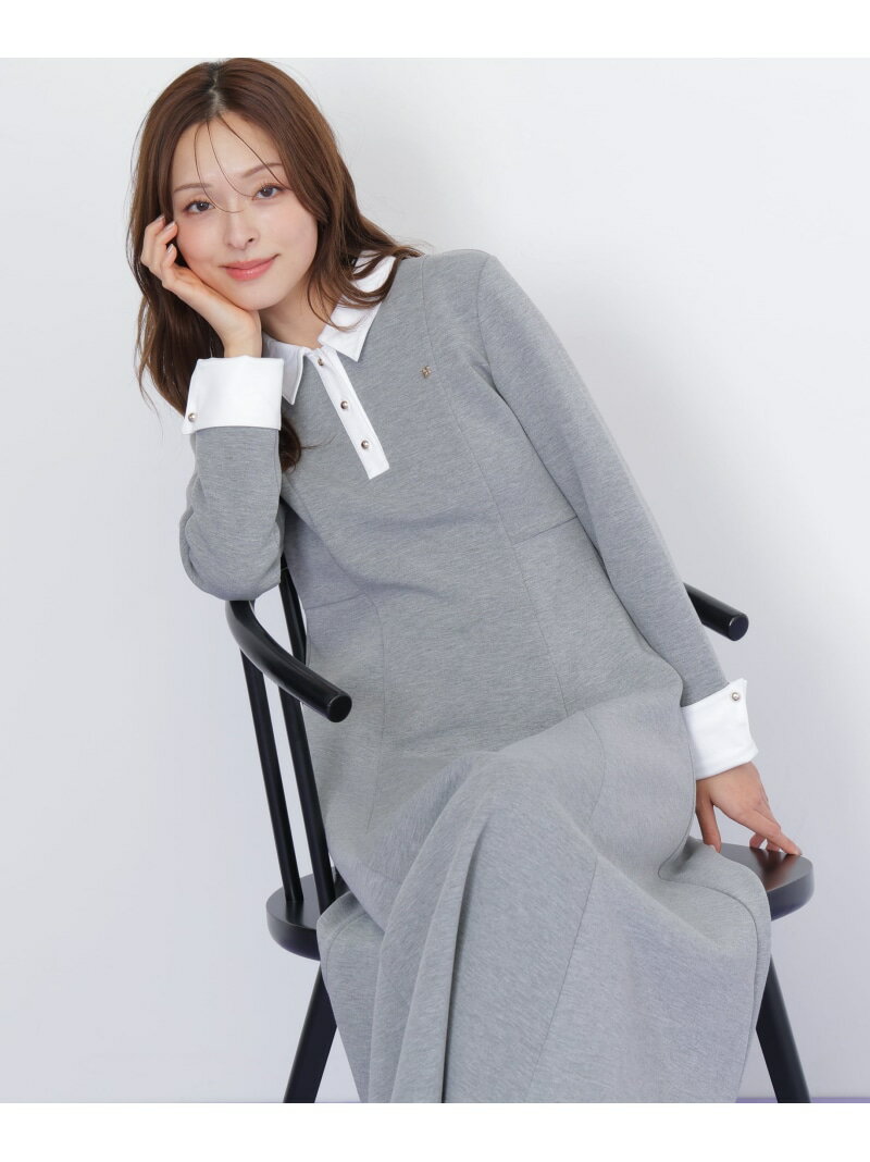 ポロ衿カットソーフレアワンピース JILL by JILL STUART ジル バイ ジル スチュアート ワンピース・ドレス ワンピース ピンク ブラック グレー【送料無料】[Rakuten Fashion]のサムネイル