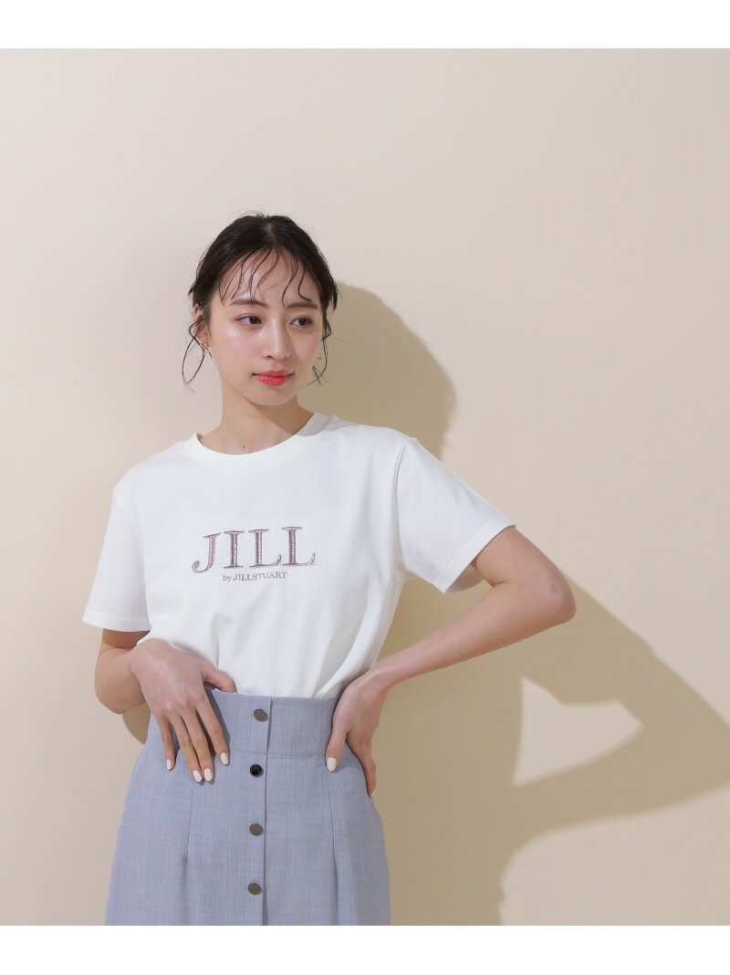 JBオーガニック刺繍ロゴTシャツ JILL by JILL STUART ジル バイ ジル スチュアート トップス カットソー・Tシャツ ピンク ブラック ホワイト シルバー【送料無料】[Rakuten Fashion]