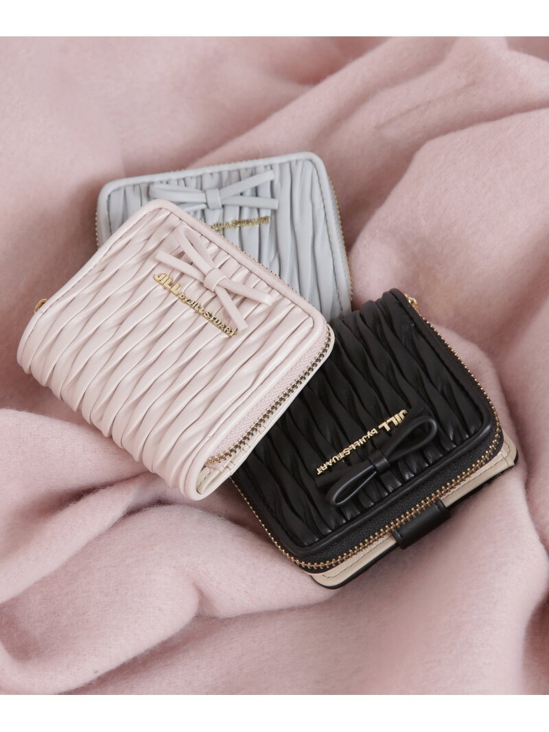 ミニリボンパフィウォレット JILL by JILL STUART ジル バイ ジル スチュアート 財布・ポーチ・ケース 財布 ブルー ブラック ピンク【先行予約】*【送料無料】[Rakuten Fashion]