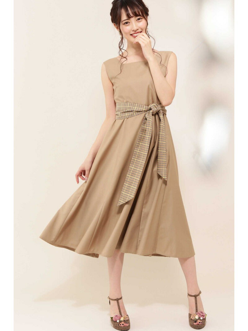 【SALE／60%OFF】チェックベルトワンピース JILL by JILL STUART ジル バイ ジル スチュアート ワンピース・ドレス その他のワンピース・ドレス ベージュ【RBA_E】【送料無料】[Rakuten Fashion]のサムネイル