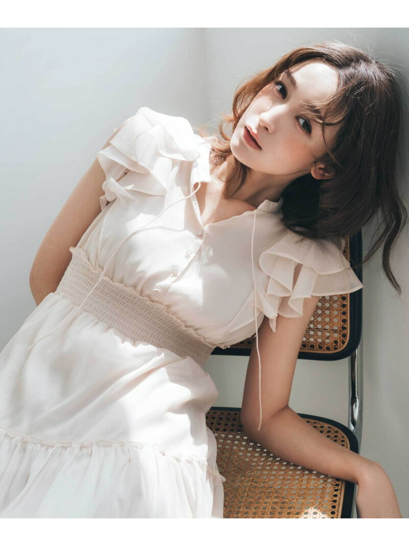 ボリュームティアードワンピース JILL by JILL STUART ジル バイ ジル スチュアート ワンピース・ドレス ワンピース グレー グリーン ベージュ ブラック【送料無料】[Rakuten Fashion]のサムネイル