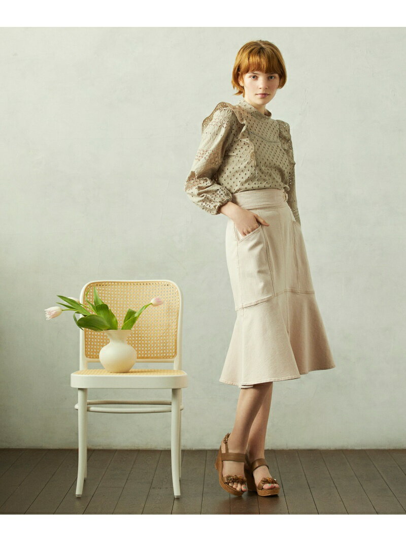 【SALE／50%OFF】コットンレースフリルブラウス JILL by JILL STUART ジル バイ ジル スチュアート トップス シャツ・ブラウス カーキ ホワイト【RBA_E】【送料無料】[Rakuten Fashion]のサムネイル