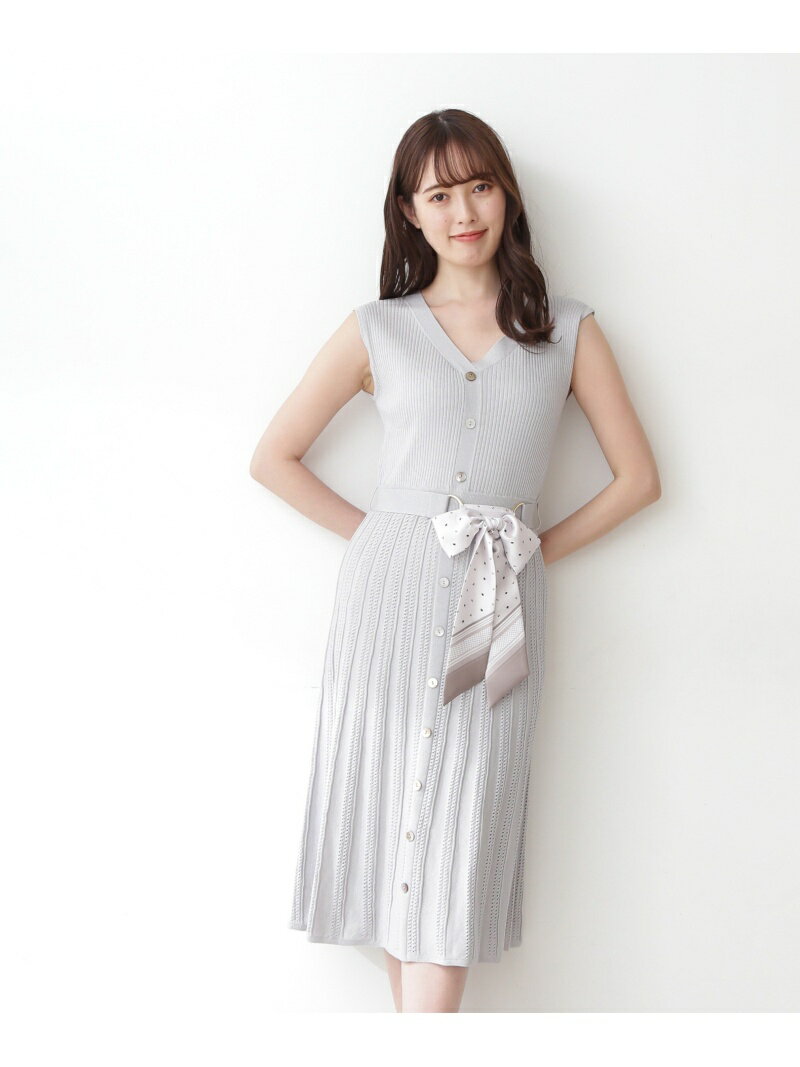 【SALE／20%OFF】スカーフ付ニットワンピース JILL by JILL STUART ジル バイ ジル スチュアート ワンピース・ドレス その他のワンピース・ドレス グリーン ピンク ブルー【RBA_E】【送料無料】[Rakuten Fashion]のサムネイル