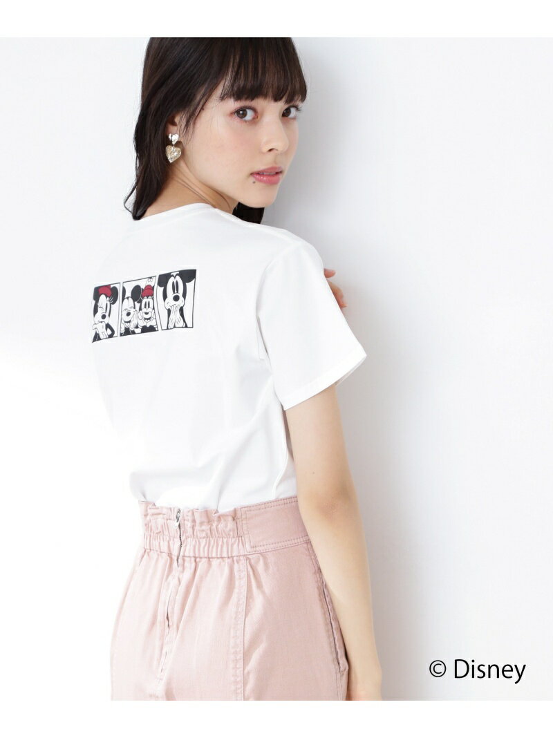 ディズニーデザインTシャツ＜ミッキー&ミニー＞ JILL by JILL STUART ジル バイ ジル スチュアート トップス その他のトップス ホワイト ブラック【送料無料】[Rakuten Fashion]のサムネイル