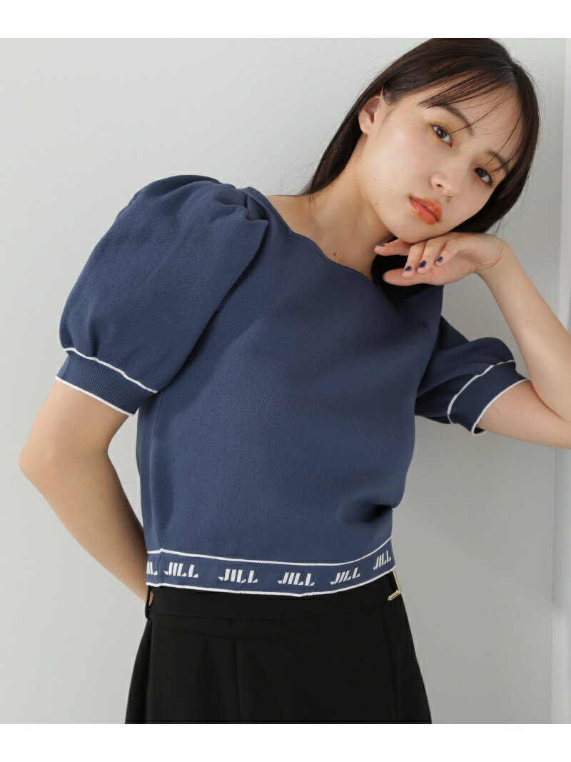 ◇ロゴジャガードニット JILL by JILLSTUART ジル バイ ジル スチュアート トップス ニット ネイビー ブラック ホワイト ベージュ【先行予約】*【送料無料】[Rakuten Fashion]のサムネイル