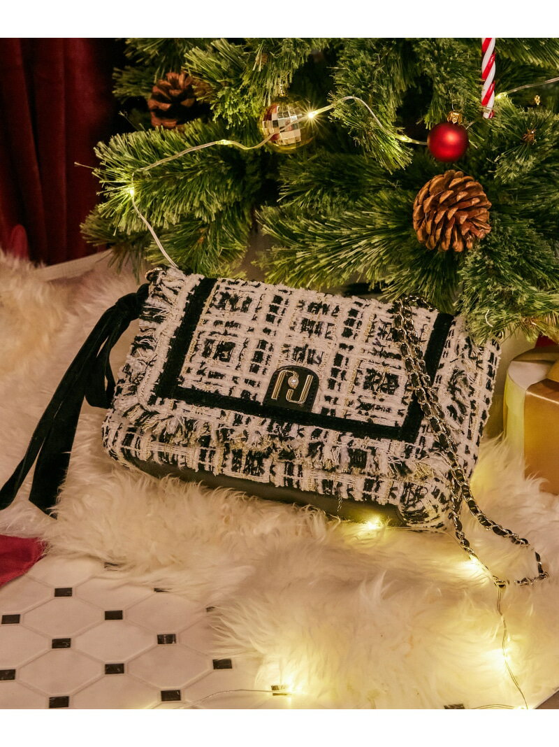 ツイードフラップバッグ JILL by JILL STUART ジル バイ ジル スチュアート バッグ その他のバッグ ブラック【先行予約】*【送料無料】[Rakuten Fashion]のサムネイル