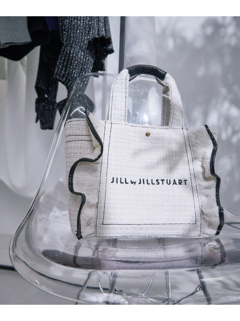 楽天JILL by JILL STUARTツイードフリルトート小 JILL by JILL STUART ジル バイ ジル スチュアート バッグ その他のバッグ ホワイト【送料無料】[Rakuten Fashion]