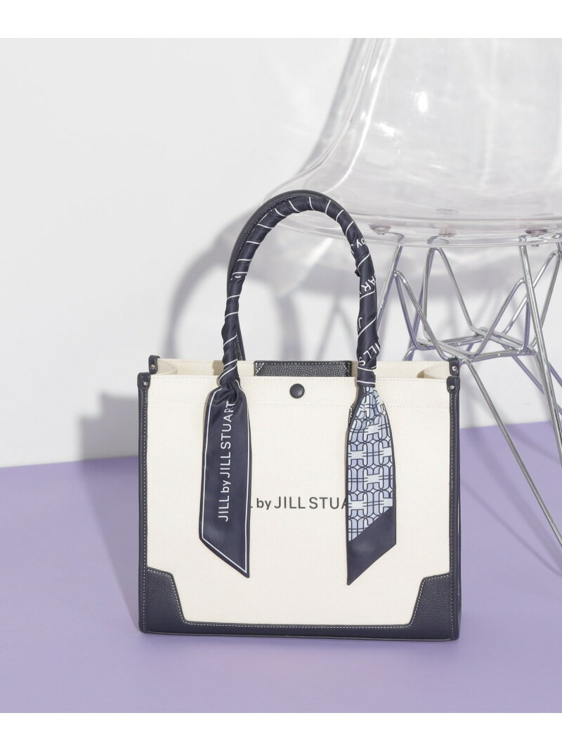 Link J スカーフトートバッグ 大 JILL by JILL STUART ジル バイ ジル スチュアート バッグ その他のバッグ ネイビー ブラック グレー ベージュ ピンク【送料無料】[Rakuten Fashion]のサムネイル