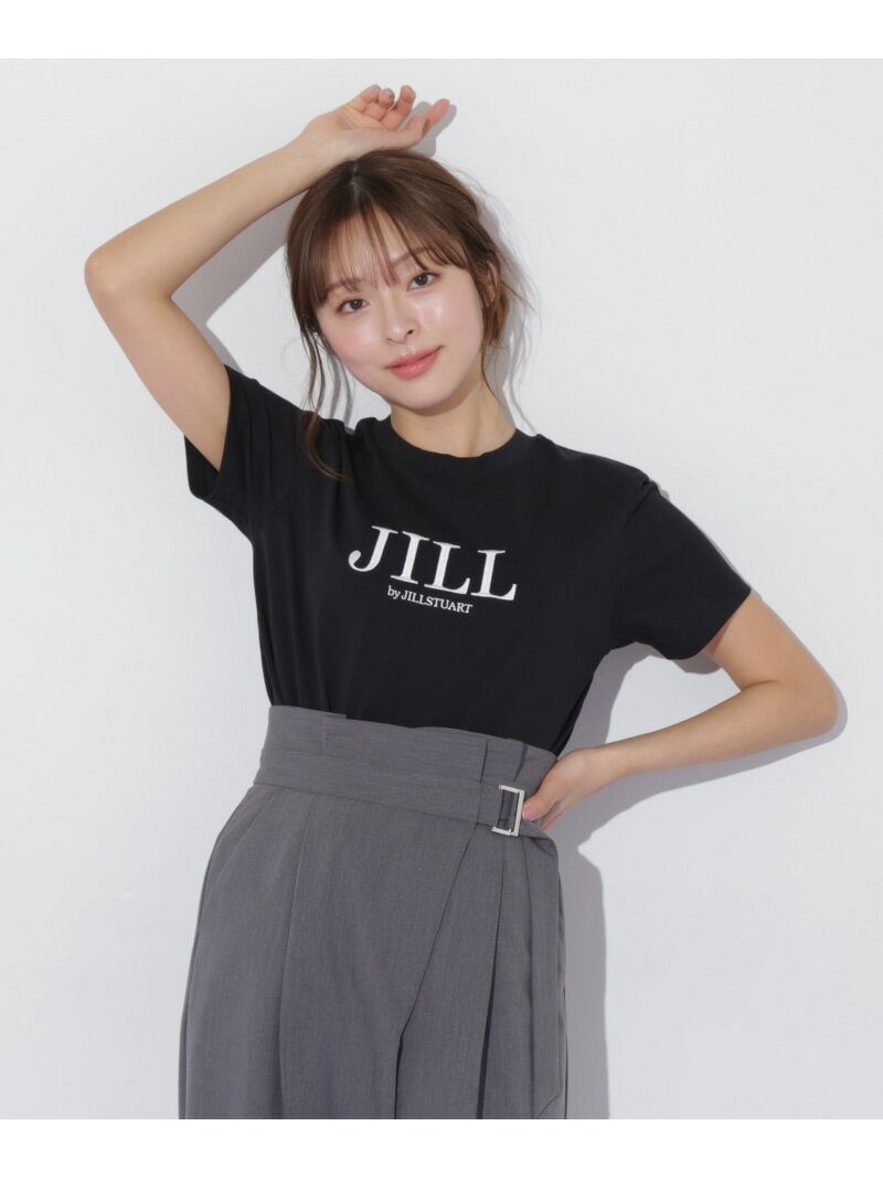 刺繍ロゴTシャツオーガニックコットン JILL by JILL STUART ジル バイ ジル スチュアート トップス カットソー・Tシャツ ブルー【送料無料】[Rakuten Fashion]のサムネイル