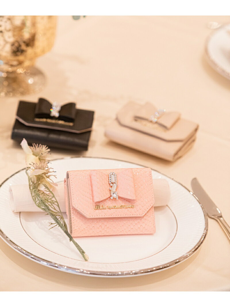 リボンビジューウォレット(ミニ財布) JILL by JILL STUART ジル バイ ジル スチュアート 財布・ポーチ・ケース 財布 ブラック ホワイト ピンク【送料無料】[Rakuten Fashion]のサムネイル