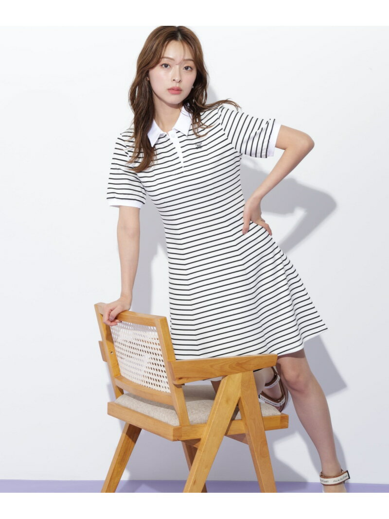 ポロ衿カットソーワンピース JILL by JILL STUART ジル バイ ジル スチュアート ワンピース・ドレス ワンピース グレー ブラック【送料無料】[Rakuten Fashion]のサムネイル