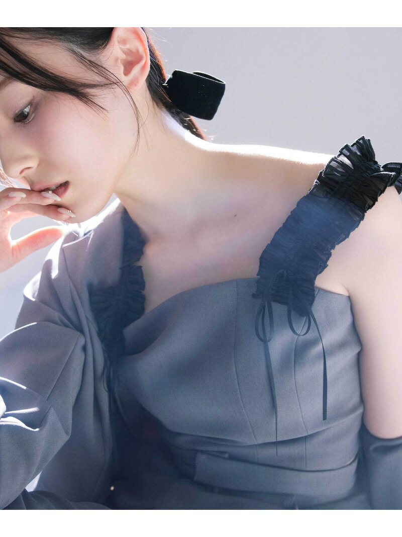 【SALE／50%OFF】＜セットアップ対応＞フリルショルダービスチェ JILL by JILL STUART ジル バイ ジル スチュアート トップス シャツ・ブラウス ベージュ ブルー グレー【RBA_E】【送料無料】[Rakuten Fashion]のサムネイル