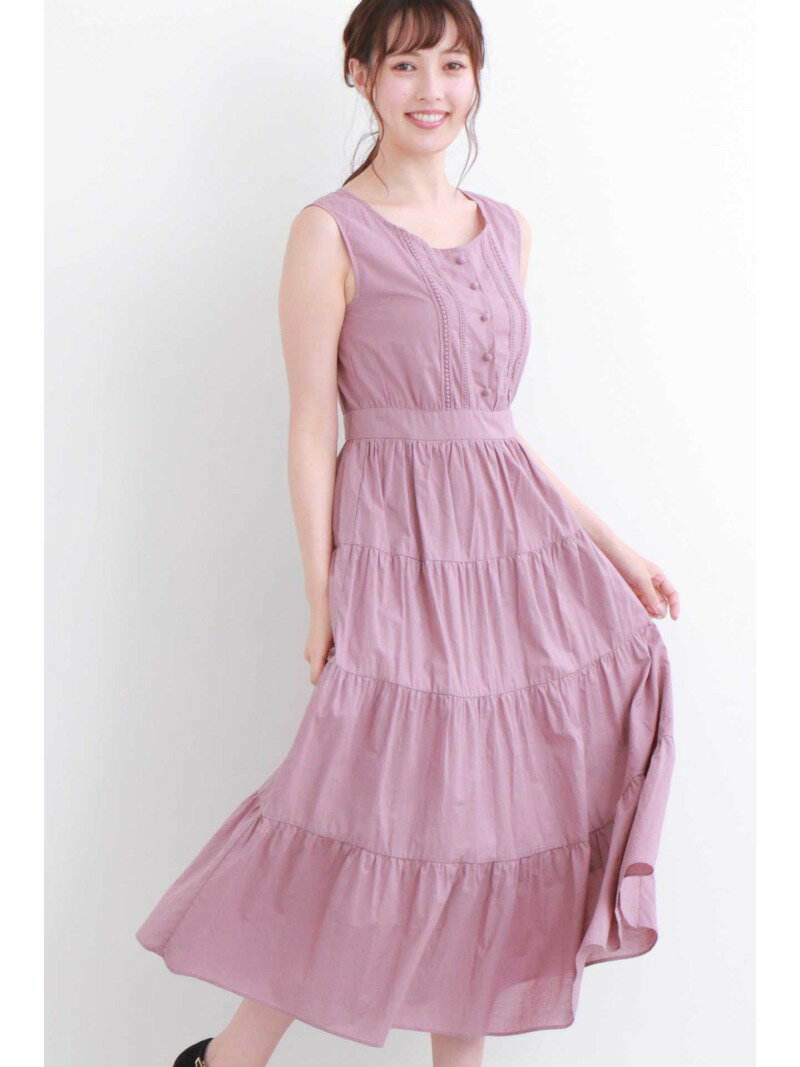 【SALE／50%OFF】ティアードコットンマキシワンピース JILL by JILL STUART ジル バイ ジル スチュアート ワンピース・ドレス その他のワンピース・ドレス ピンク レッド ネイビー【RBA_E】【送料無料】[Rakuten Fashion]のサムネイル