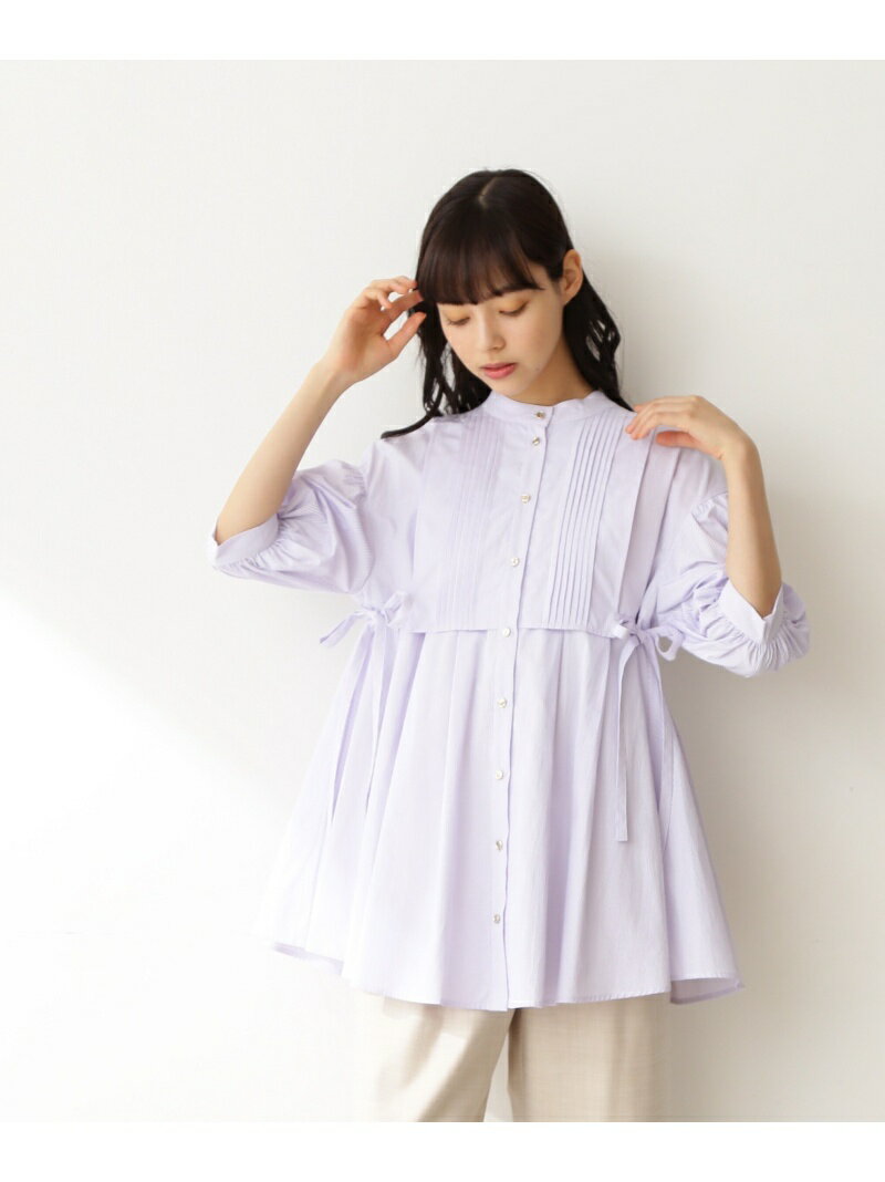 【SALE／50%OFF】◇バンドカラーストライプシャツ JILL by JILL STUART ジル バイ ジル スチュアート トップス シャツ・ブラウス パープル ブルー【RBA_E】【送料無料】[Rakuten Fashion]のサムネイル