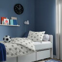 IKEA(イケア）SPORTSLIG スポッツリグ掛け布団カバー＆枕カバーサッカーボール模様150x200/50x60 cm　
